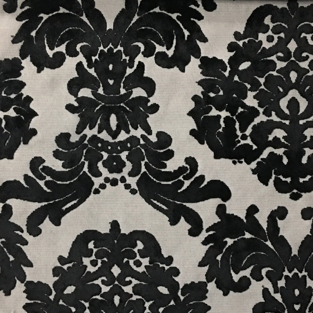 Florence Palace - Damask Pattern Burnout Velvet Upholstery Fabric by the Yard - Available in 9 Colors - Silver - Top Fabric - 9