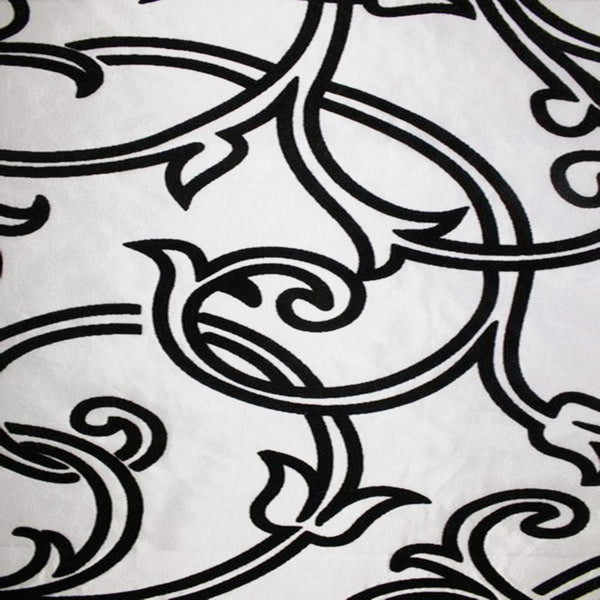 Astoria Collection - Black and White Taffeta Fabric by the Yard - Available Patterns: 42 - Pattern 5 - Top Fabric - 11
