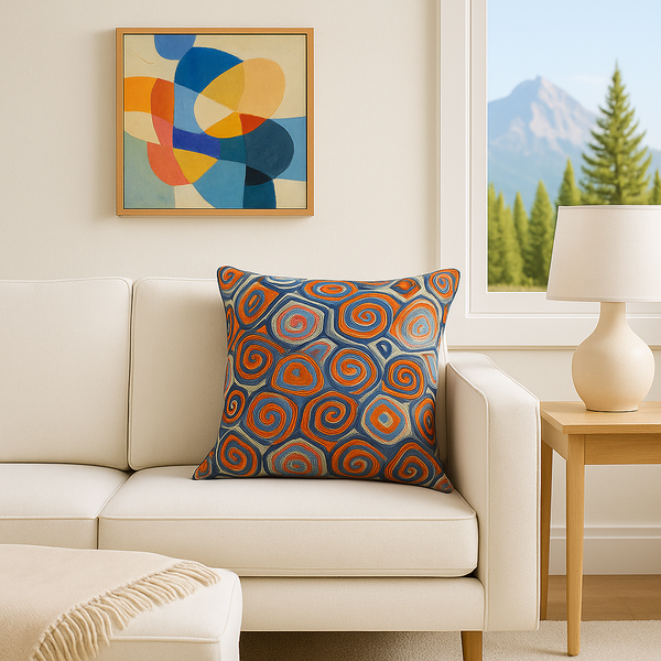 Add a Bold Twist to Interiors with Swirl Embroidered Fabric