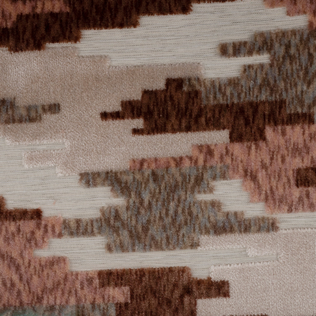 NEW - CADIZ - GEOMETRIC PATTERN CUT VELVET UPHOLSTERY FABRIC BY THE YARD