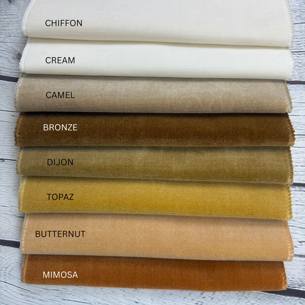 NEW - MILA - MINI MOHAIR SOFT PLAIN VELVET UPHOLSTERY FABRIC BY THE YARD