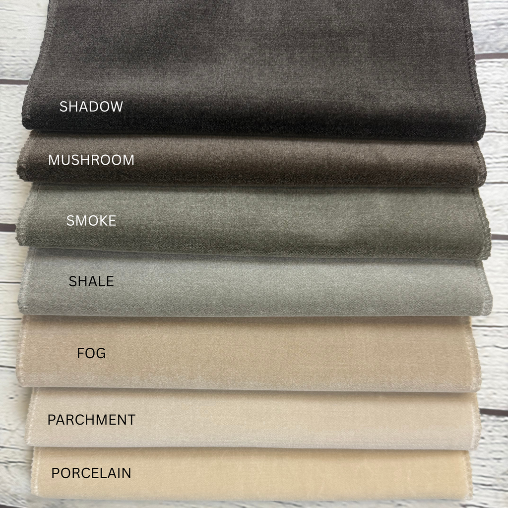 NEW - MILA - MINI MOHAIR SOFT PLAIN VELVET UPHOLSTERY FABRIC BY THE YARD