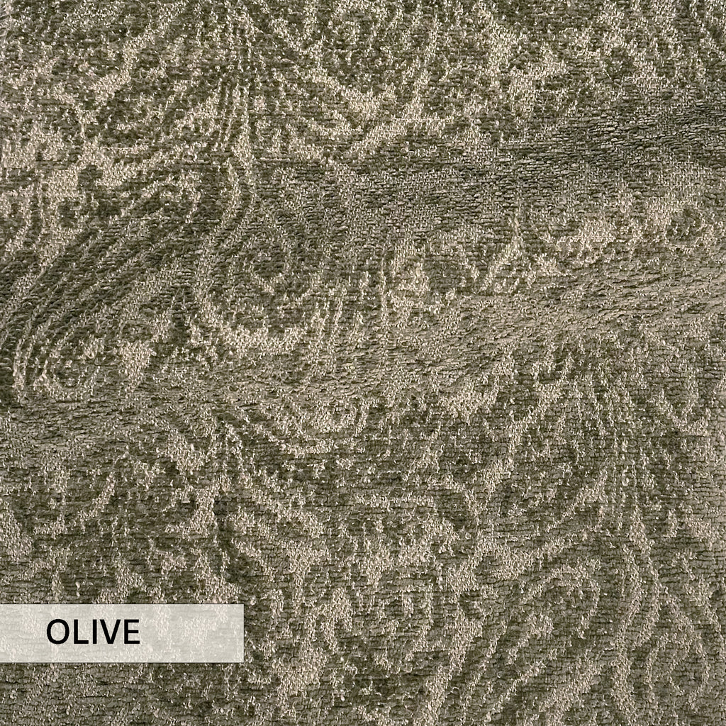 NEW - EVERLY - BOUCLE WRAP PAISLEY DESIGN JACQUARD UPHOLSTERY FABRIC BY THE YARD