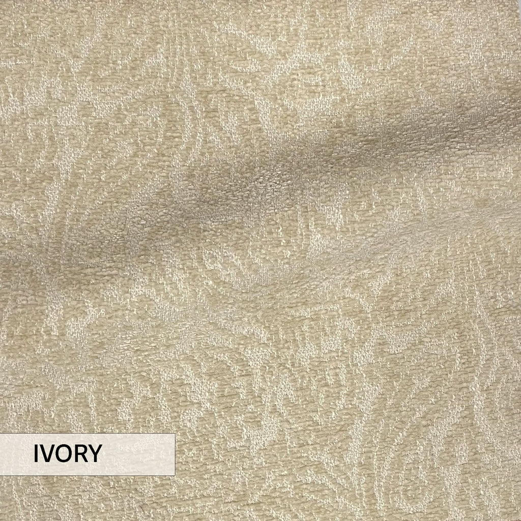 NEW - EVERLY - BOUCLE WRAP PAISLEY DESIGN JACQUARD UPHOLSTERY FABRIC BY THE YARD