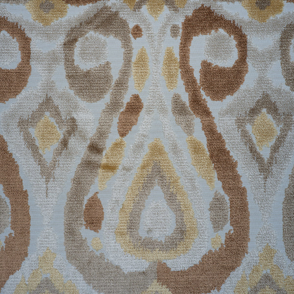 NEW - KASURI - TEAR DROP DESIGN CUT VELVET UPHOLSTERY FABRIC