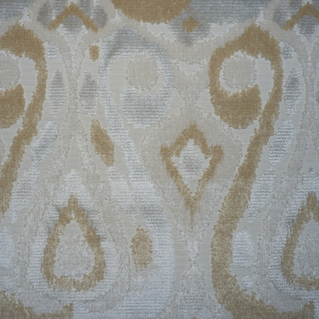 NEW - KASURI - TEAR DROP DESIGN CUT VELVET UPHOLSTERY FABRIC