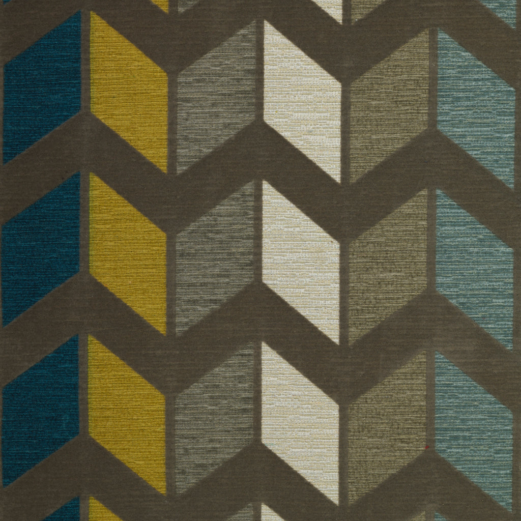 Zeppelin - Chevron Pattern Modern Texture Cotton Blend Upholstery Fabric by the Yard