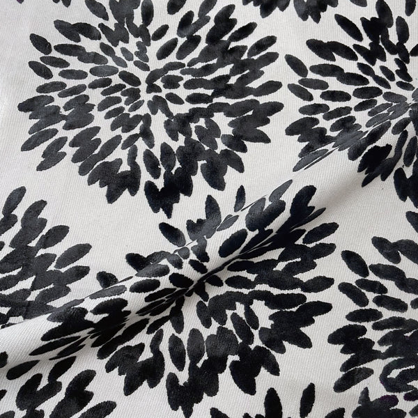 TUSCANY FIORI - FLORAL PATTERN BURNOUT VELVET UPHOLSTERY FABRIC