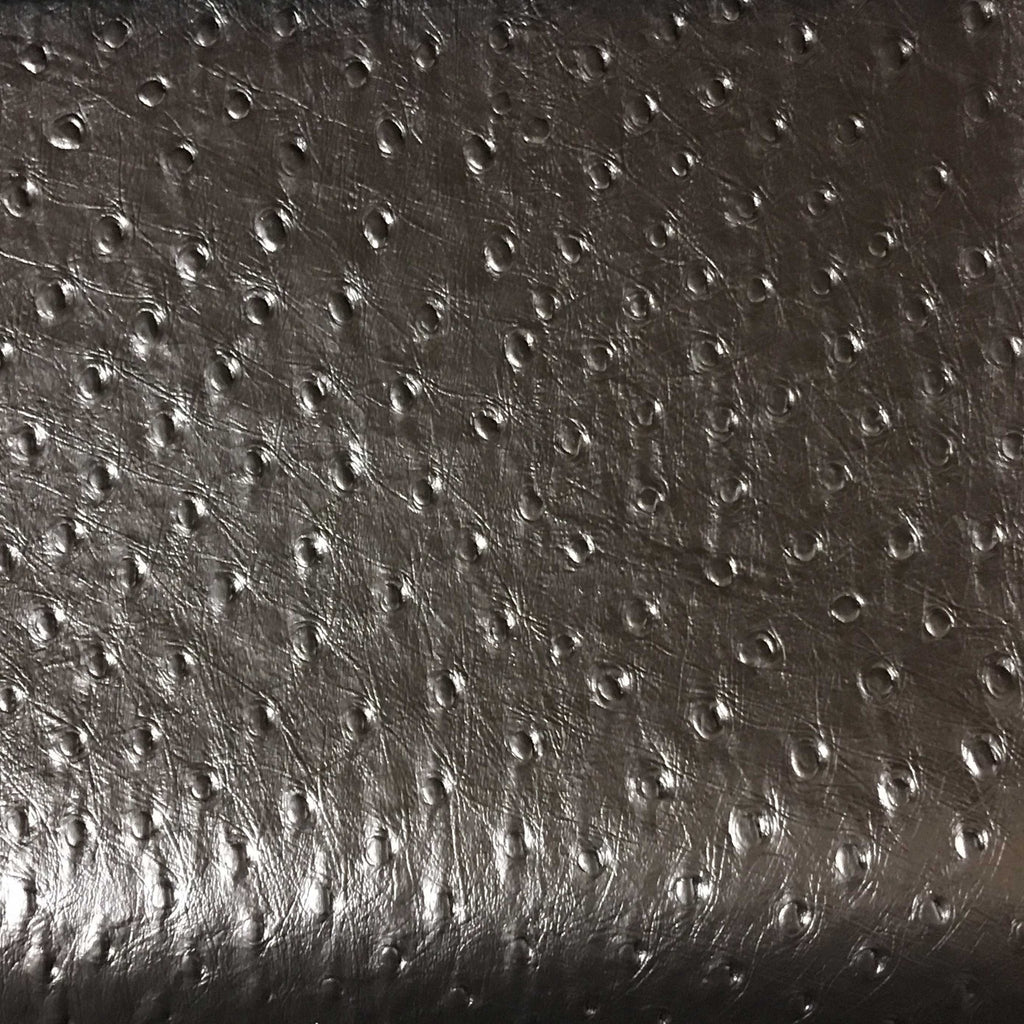 Albany - Ostrich Animal Print Vinyl Fabric Upholstery Fabric by the Yard - Available in 8 Colors - Pewter - Top Fabric - 5