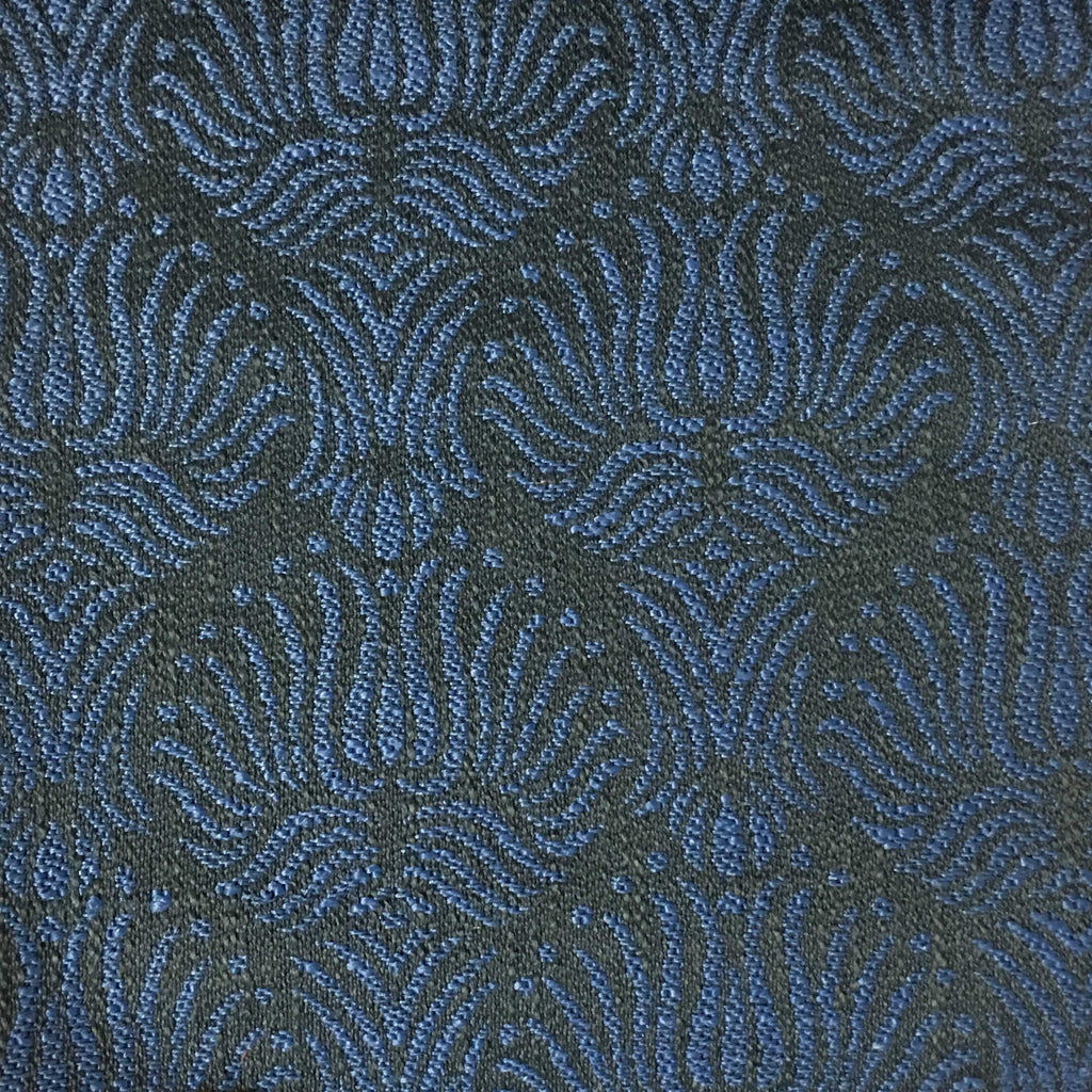Bayswater - Jacquard Fabric Woven Texture Designer Pattern Upholstery Fabric by the Yard - Available in 10 Colors - Indigo - Top Fabric - 5