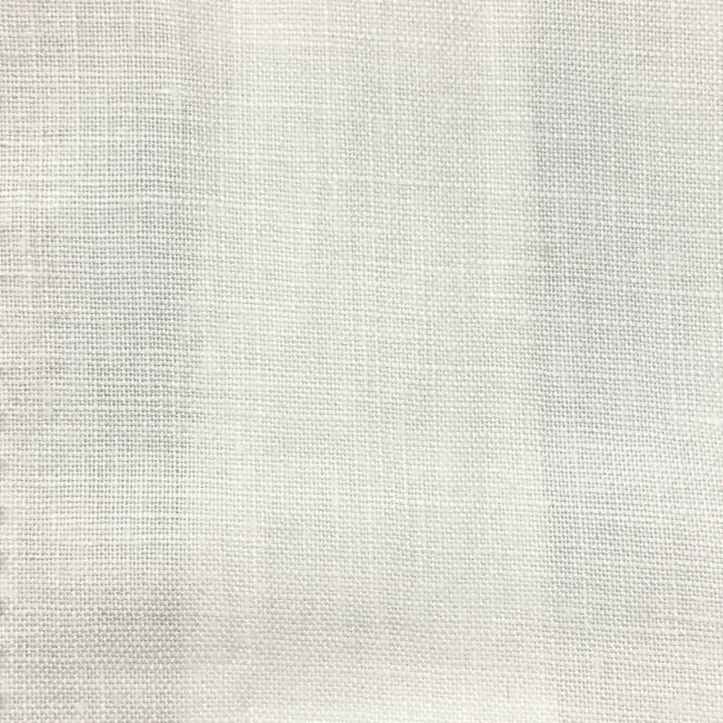 Brighton - 100% Linen Fabric Window Curtain & Drapery Fabric by the Yard - Available in 48 Colors - White - Top Fabric - 47