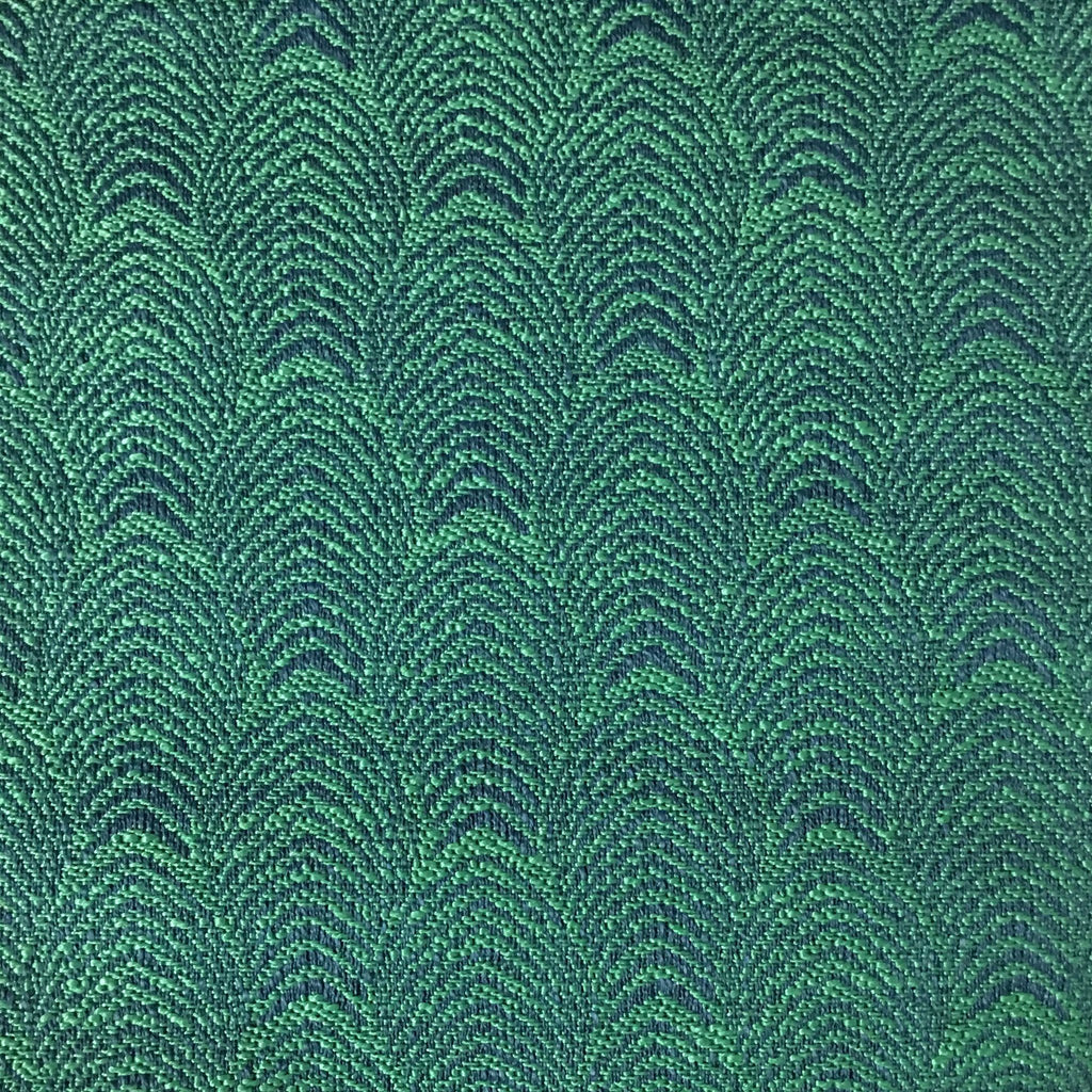 Carnaby - Jacquard Fabric Woven Designer Pattern Upholstery Fabric by the Yard - Available in 12 Colors - Emerald - Top Fabric - 9