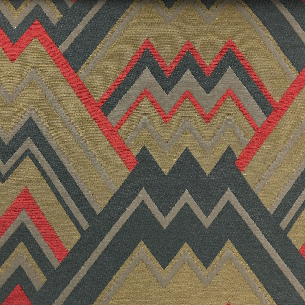 Mesa - Mixed Construction Geometric Pattern Cotton Blend Upholstery Fabric by the Yard - Available in 8 Colors - Sorbet - Top Fabric - 4