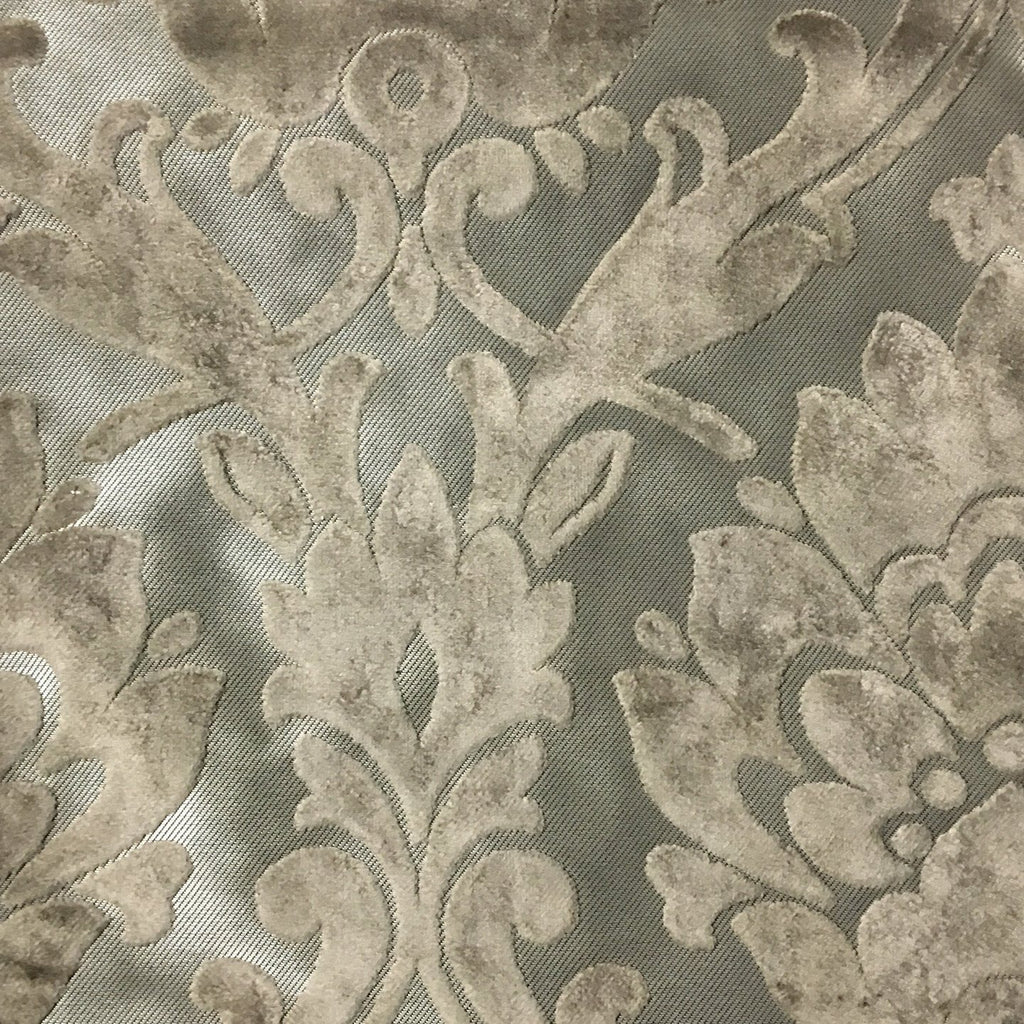 Radcliffe - Damask Pattern Lurex Burnout Velvet Upholstery Fabric by the Yard - Available in 23 Colors -  - Top Fabric - 34
