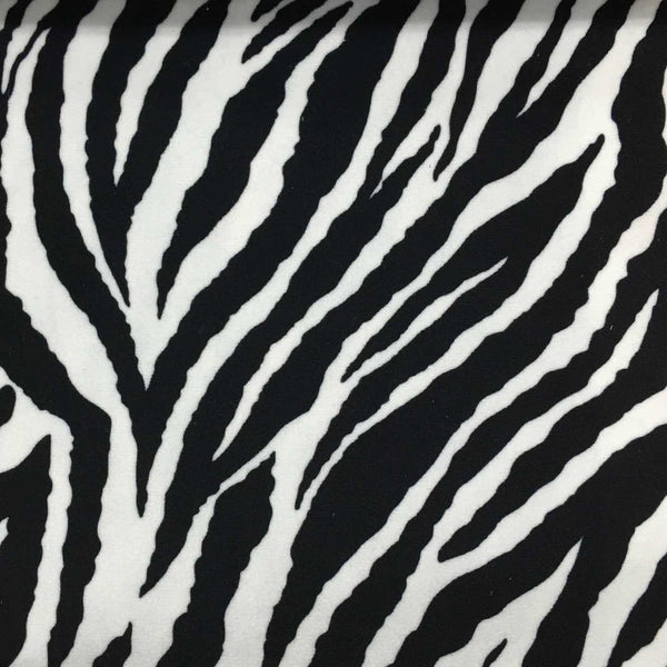 Safari - Baby Zebra - Short Pile Velvet Fabric Drapery, Pillow, & Upholstery Fabric by the Yard - Available in 2 Colors - Brown / With Backing - Top Fabric - 2