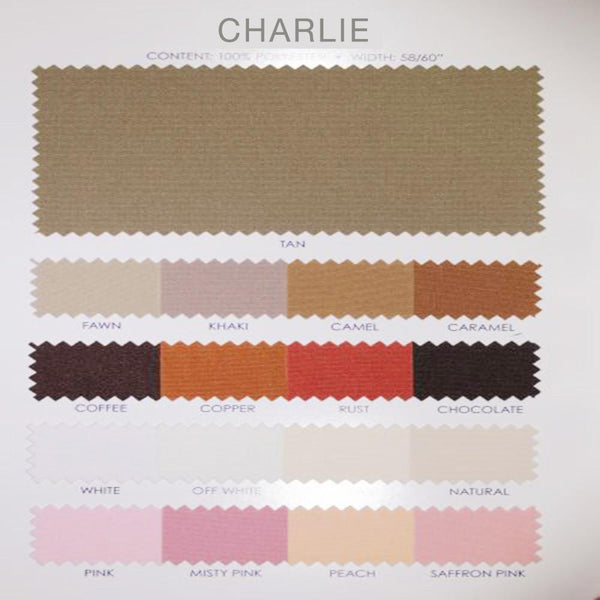 Charlie - Basic Multipurpose Polyester Fabric by the Yard - Available in 45 Colors - Alpine Blue - Top Fabric - 1